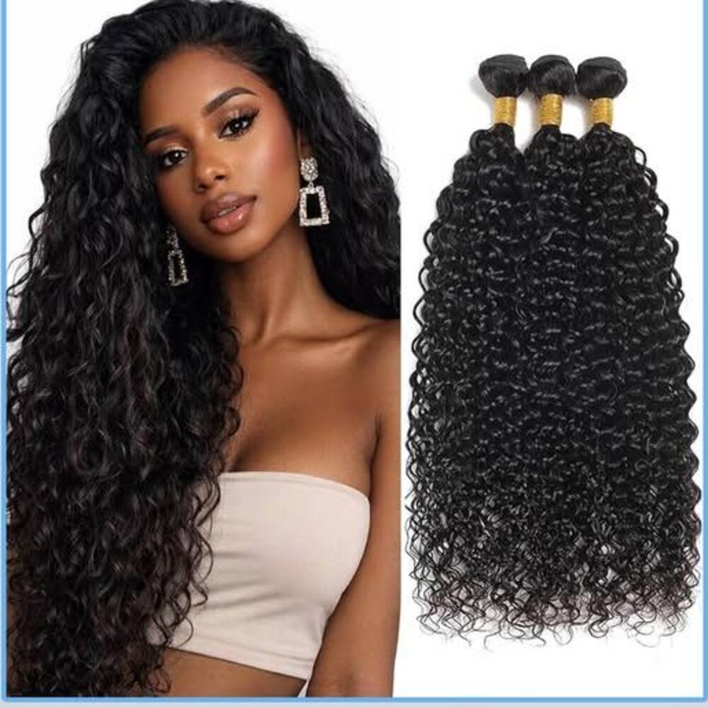12A Deep Wave Human Hair Bundles 18 20 22 Inch Brazilian Virgin Unprocessed hair